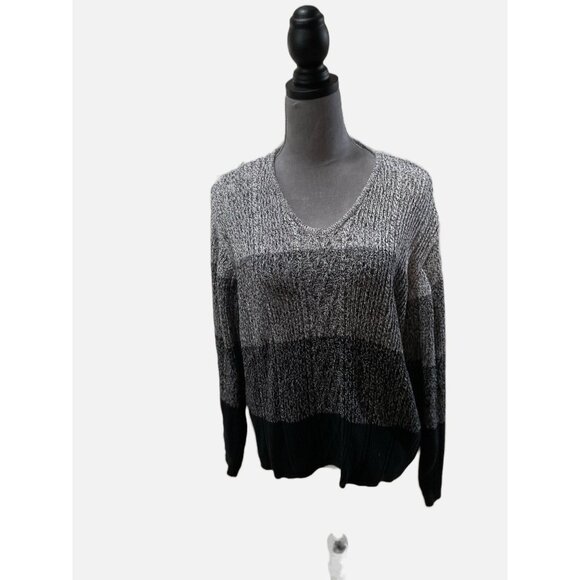 Liz Golf By Liz Claiborne Pullover V-Neck Chunky Sweater  100 1% Cotton Size XL. - Picture 1 of 6